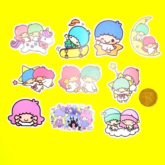 3/$20 Brand New 10x Sanrio Little Twin Stars Waterproof Stickers - Picture 1 of 1
